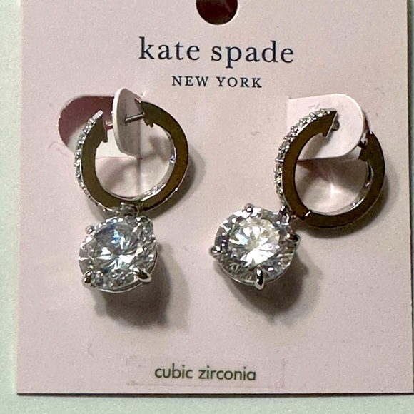 New KATE SPADE brilliant CZ earrings - Picture 3 of 4